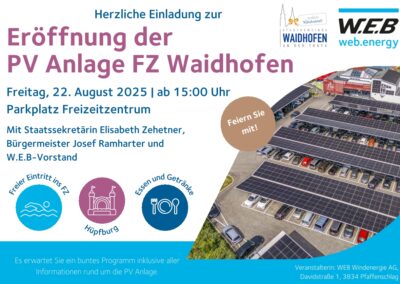 PV Anlage FZ Waidhofen Eröffnung 22.08.2025