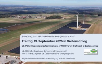 285. Energiestammtisch am 19.09.2025: Agri-PV & Windpark Grafenschlag
