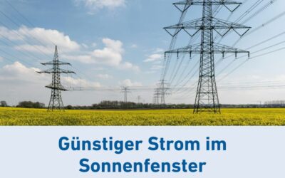 Günstiger Strom im Sonnenfenster