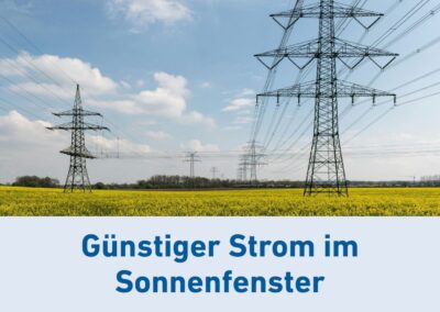 Günstiger Strom im Sonnenfenster